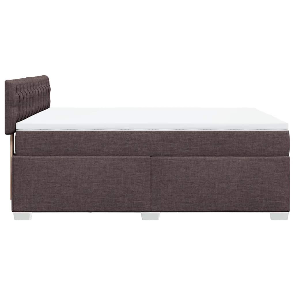 Boxspring met matras stof donkerbruin 140x190 cm is nu te koop bij PeponiXL, paradijselijk wonen!