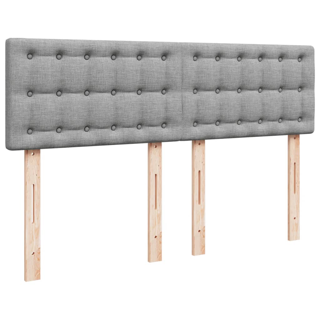 Boxspring met matras stof lichtgrijs 140x190 cm is nu te koop bij PeponiXL, paradijselijk wonen!