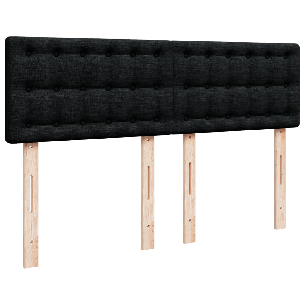 Boxspring met matras stof zwart 140x190 cm is nu te koop bij PeponiXL, paradijselijk wonen!