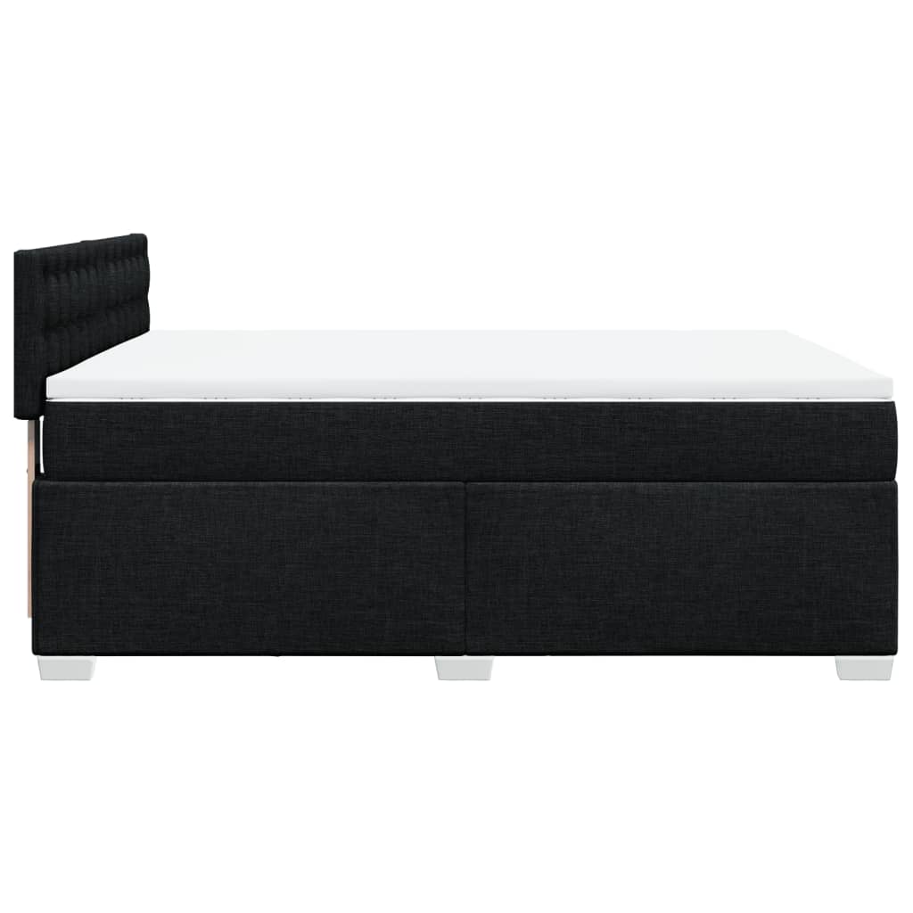 Boxspring met matras stof zwart 140x190 cm is nu te koop bij PeponiXL, paradijselijk wonen!