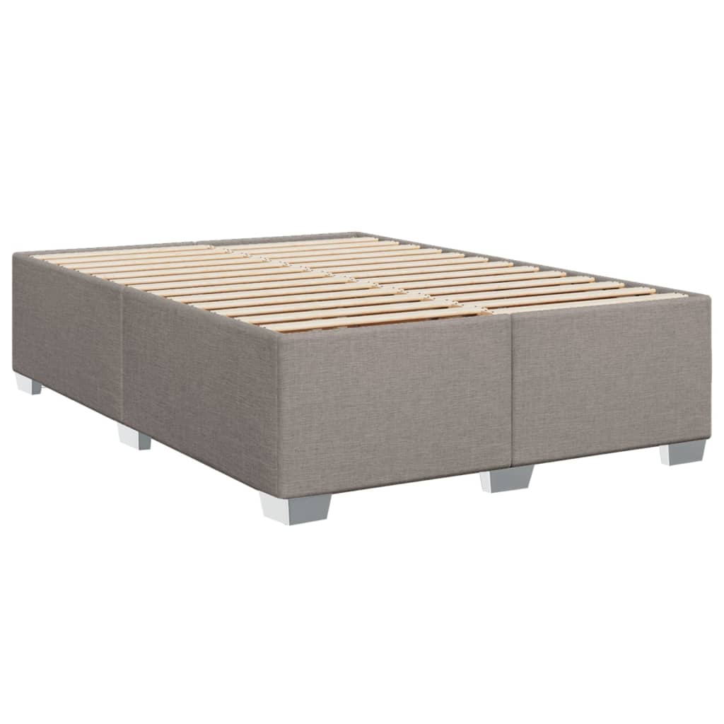 Boxspring met matras stof taupe 140x190 cm is nu te koop bij PeponiXL, paradijselijk wonen!