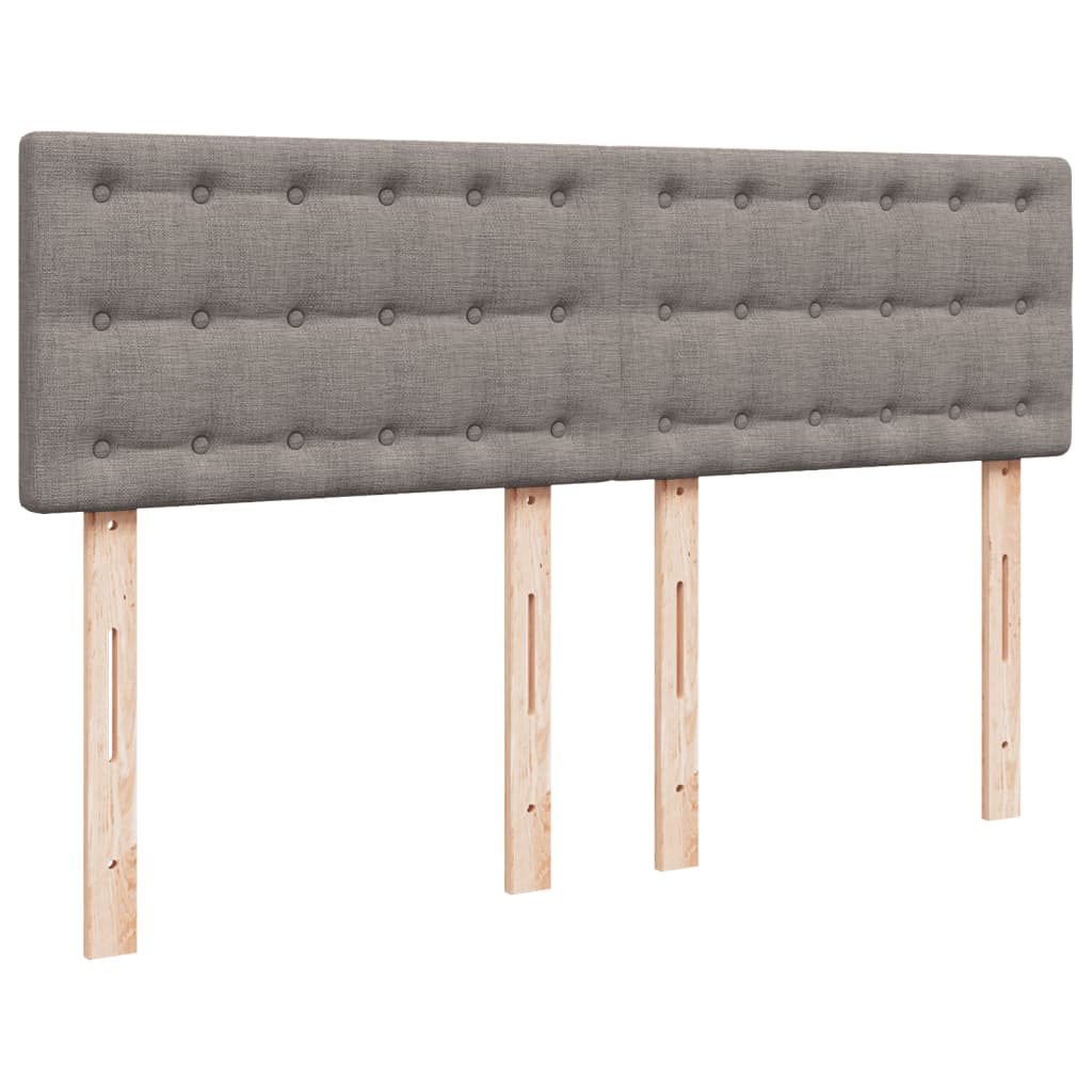 Boxspring met matras stof taupe 140x190 cm is nu te koop bij PeponiXL, paradijselijk wonen!