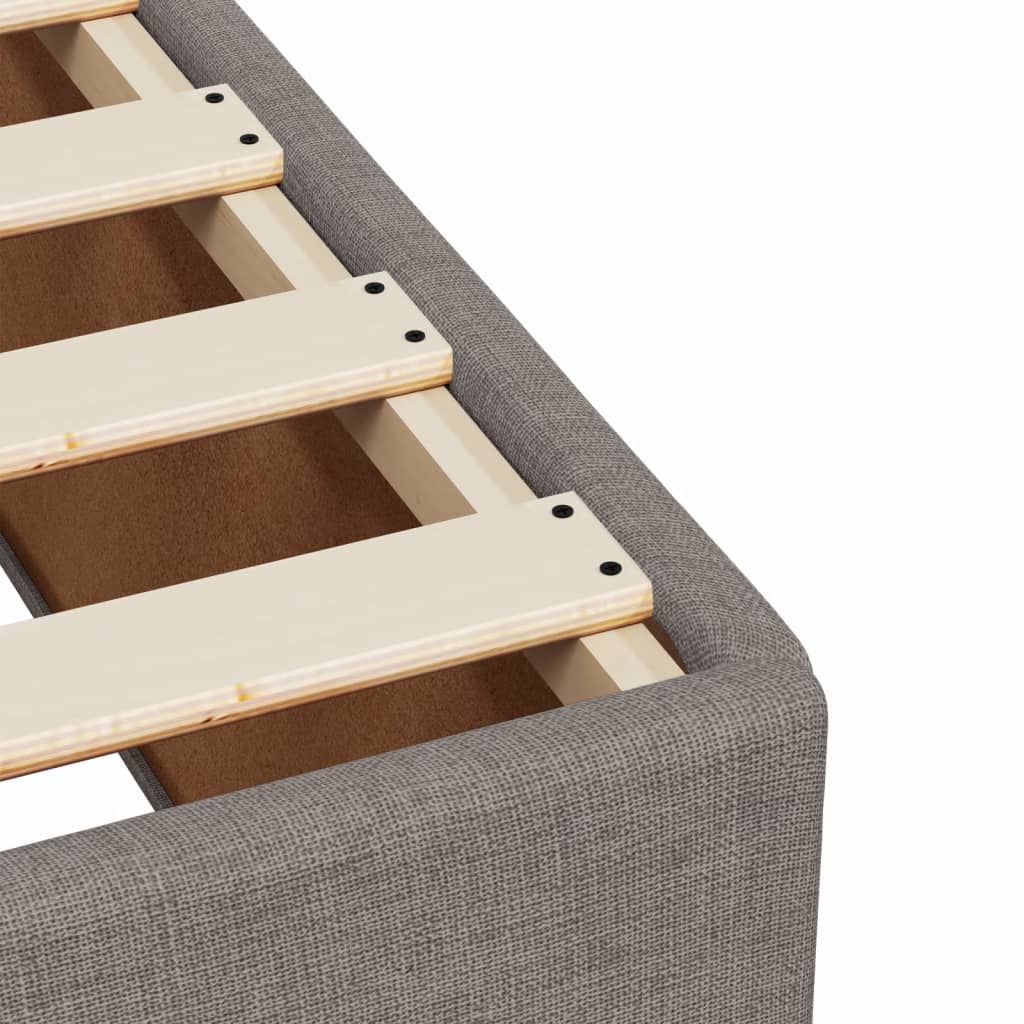 Boxspring met matras stof taupe 140x190 cm is nu te koop bij PeponiXL, paradijselijk wonen!