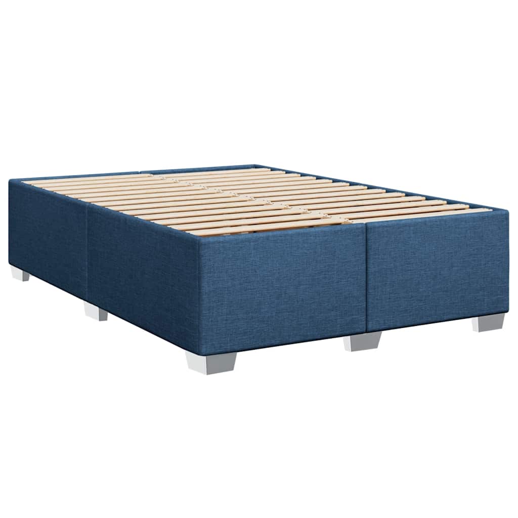 Boxspring met matras stof blauw 140x190 cm is nu te koop bij PeponiXL, paradijselijk wonen!
