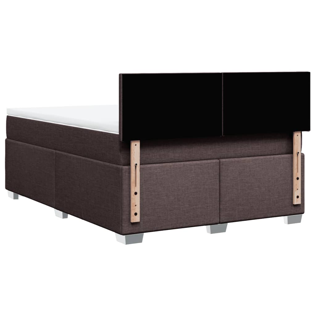 Boxspring met matras stof donkerbruin 140x200 cm is nu te koop bij PeponiXL, paradijselijk wonen!