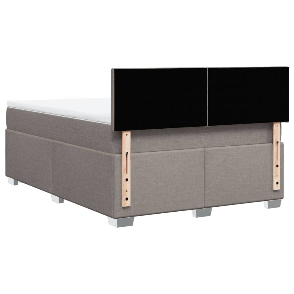 Boxspring met matras stof taupe 140x200 cm is nu te koop bij PeponiXL, paradijselijk wonen!