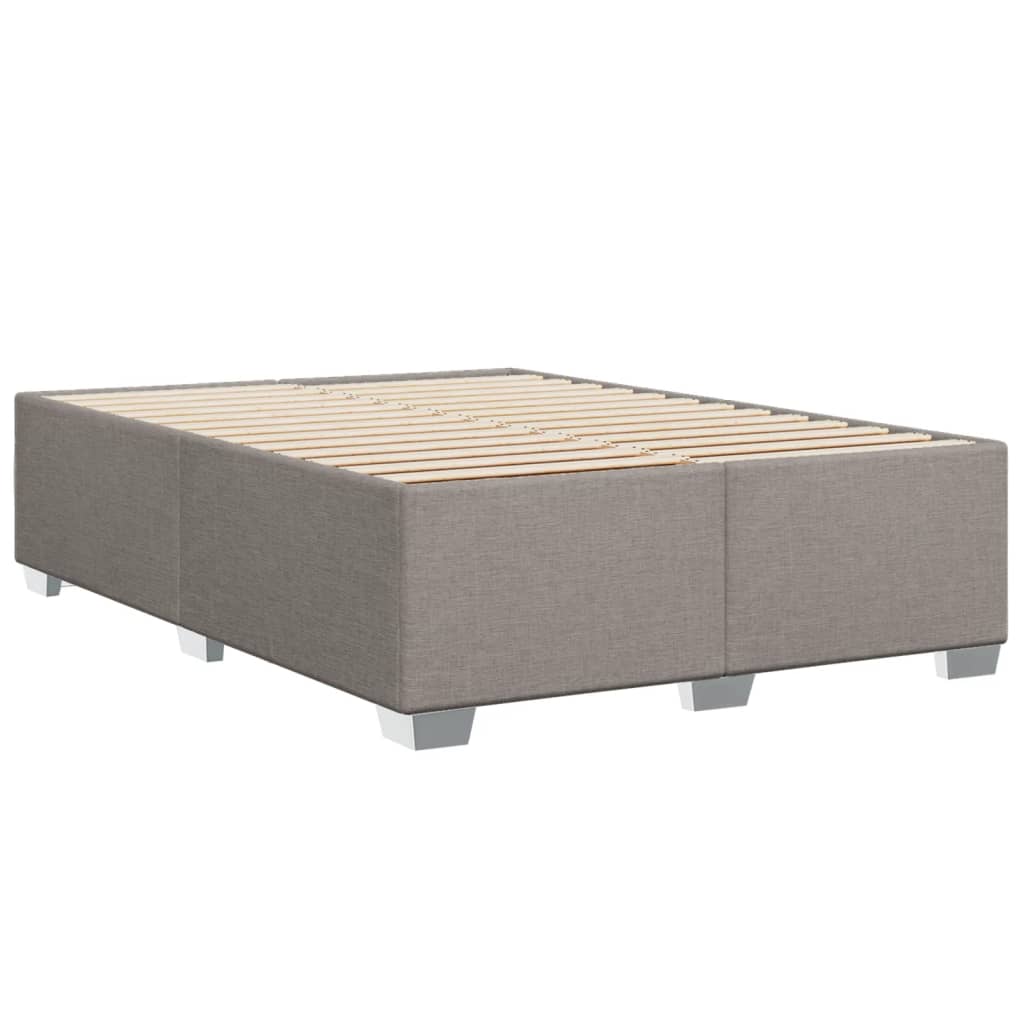 Boxspring met matras stof taupe 140x200 cm is nu te koop bij PeponiXL, paradijselijk wonen!
