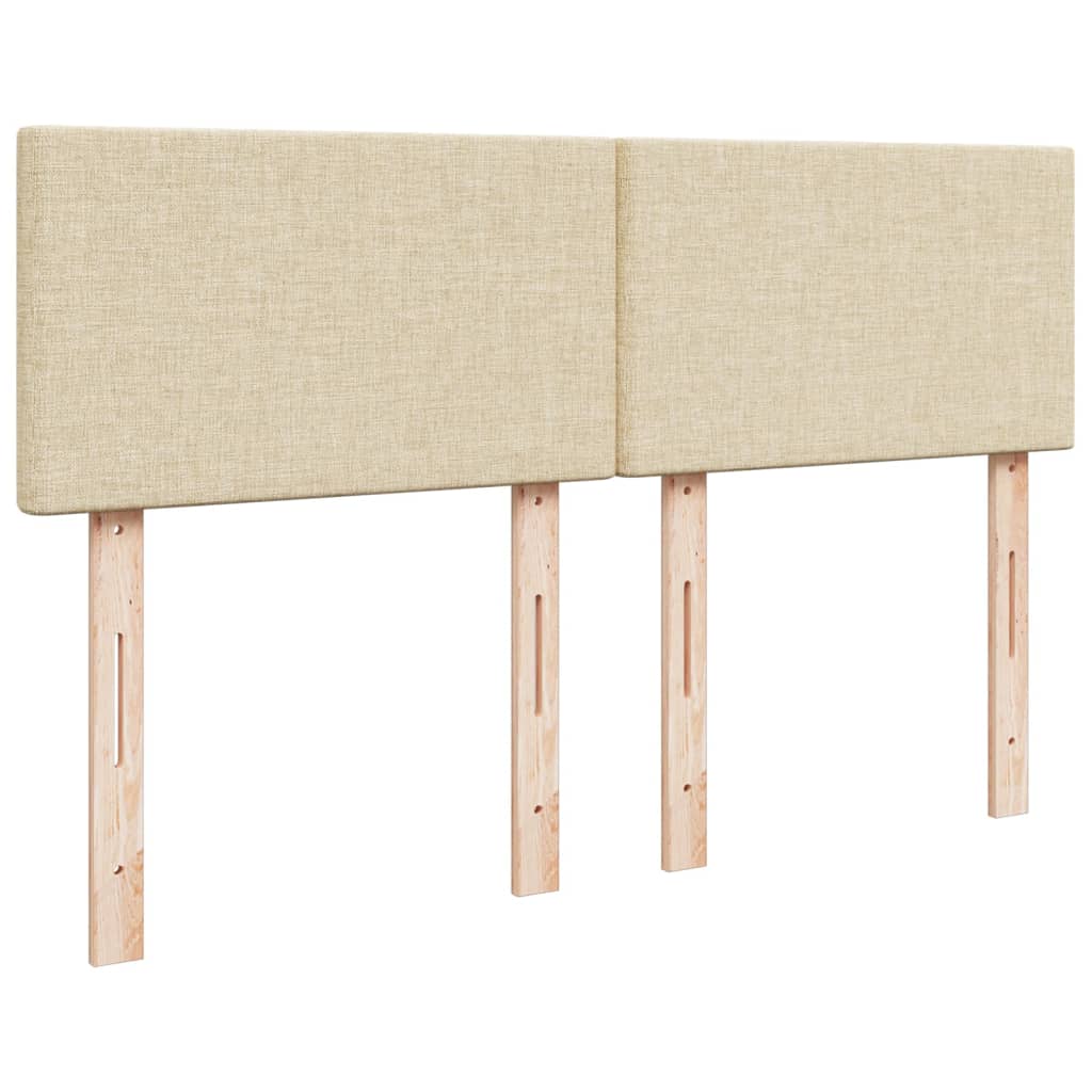 Boxspring met matras stof crèmekleurig 140x200 cm is nu te koop bij PeponiXL, paradijselijk wonen!