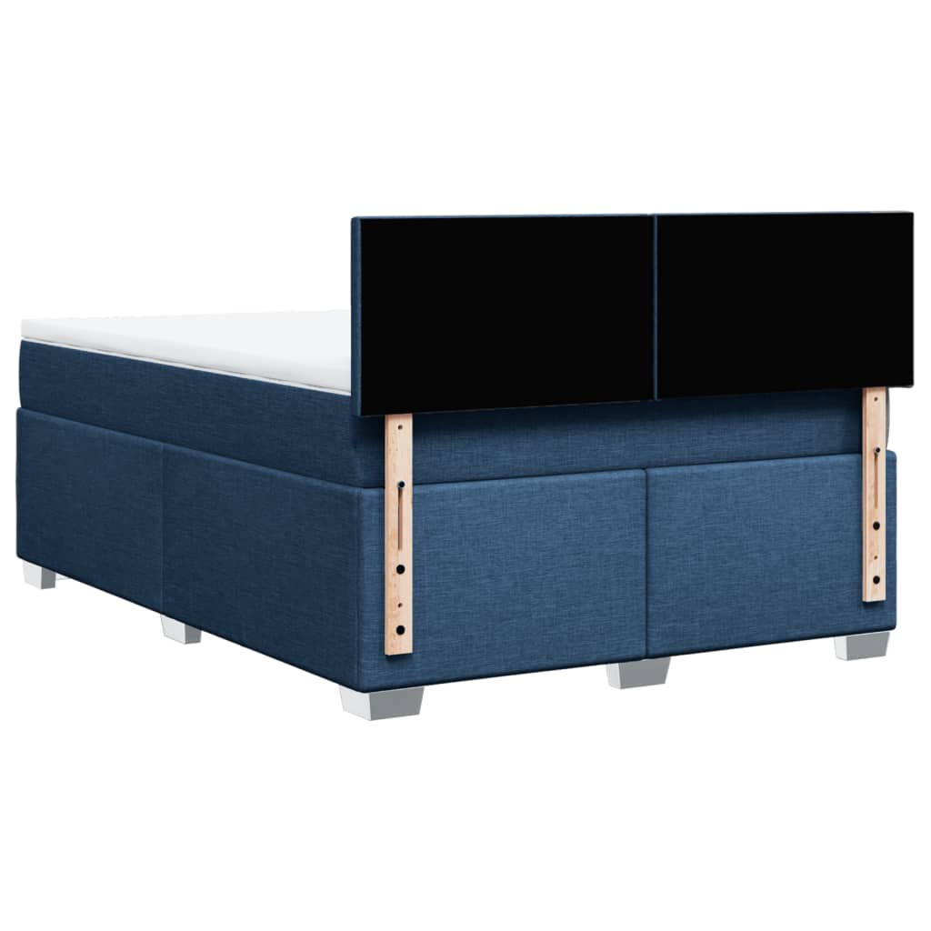 Boxspring met matras stof blauw 140x200 cm is nu te koop bij PeponiXL, paradijselijk wonen!