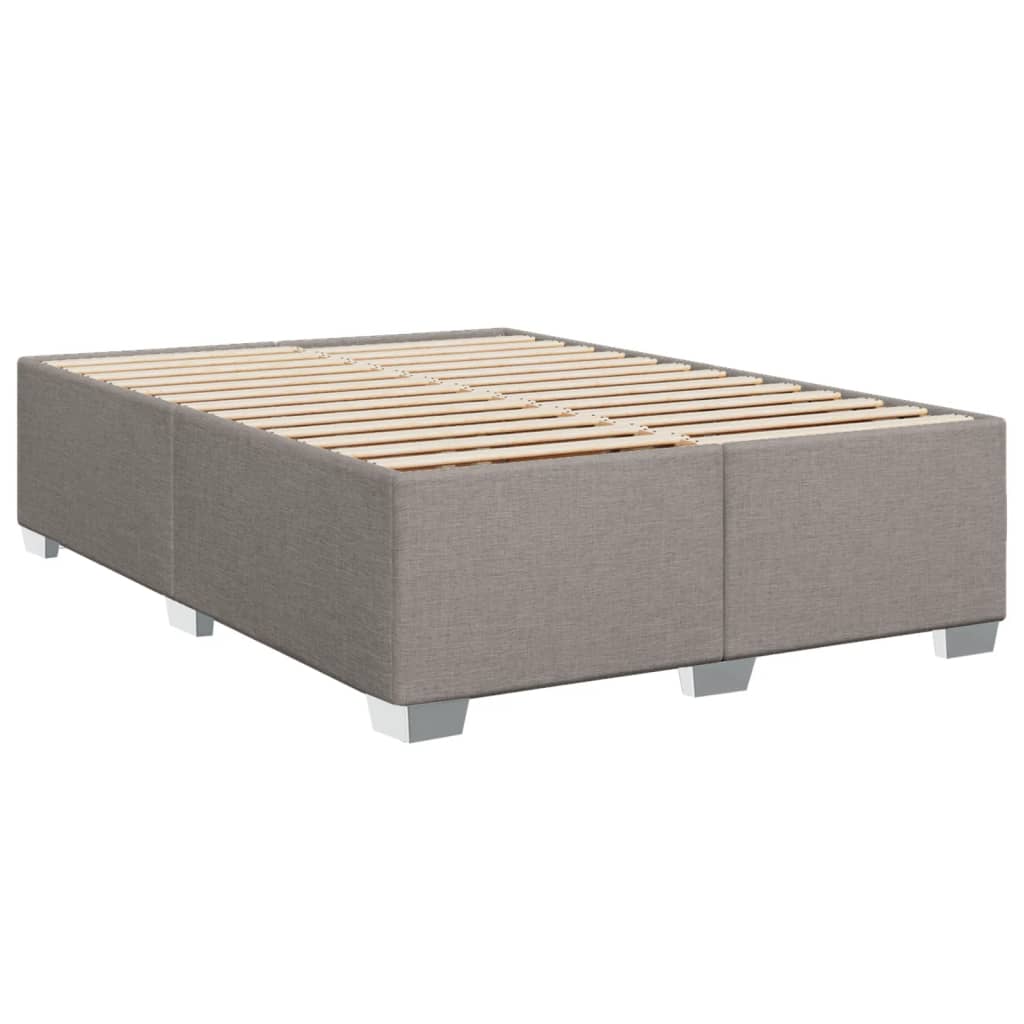 Boxspring met matras stof taupe 140x200 cm is nu te koop bij PeponiXL, paradijselijk wonen!