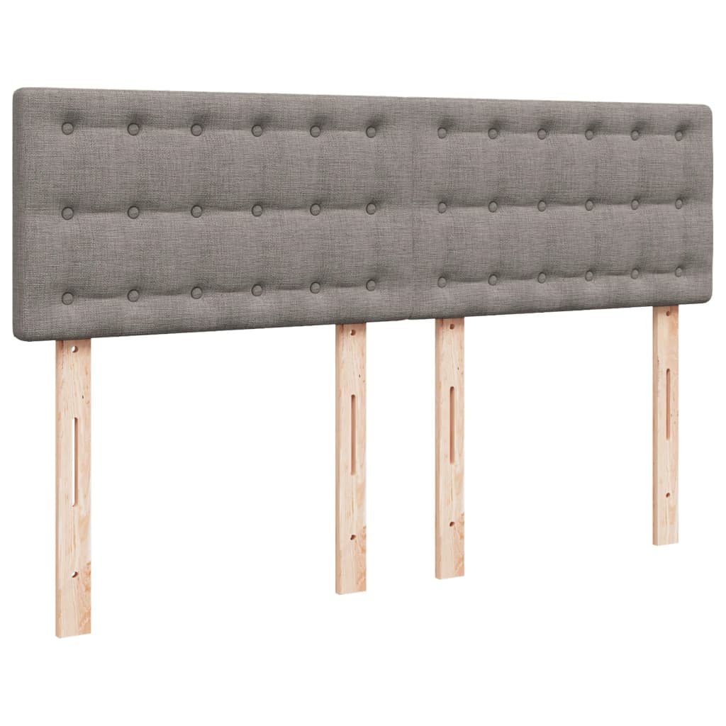 Boxspring met matras stof taupe 140x200 cm is nu te koop bij PeponiXL, paradijselijk wonen!