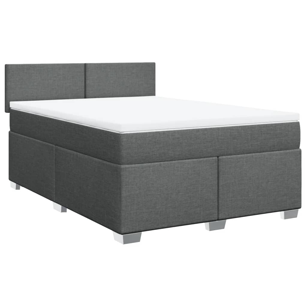 Boxspring met matras stof donkergrijs 160x200 cm is nu te koop bij PeponiXL, paradijselijk wonen!