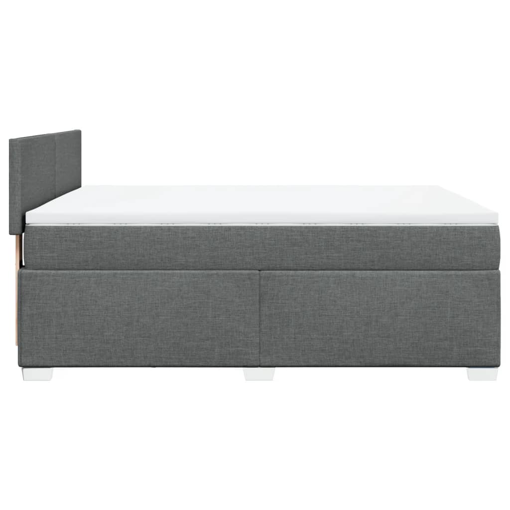 Boxspring met matras stof donkergrijs 160x200 cm is nu te koop bij PeponiXL, paradijselijk wonen!