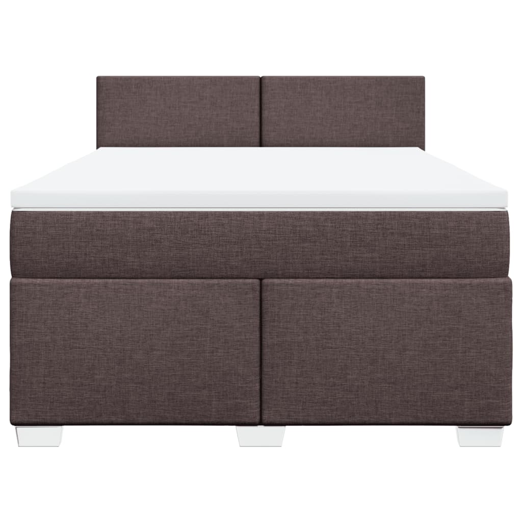 Boxspring met matras stof donkerbruin 160x200 cm is nu te koop bij PeponiXL, paradijselijk wonen!