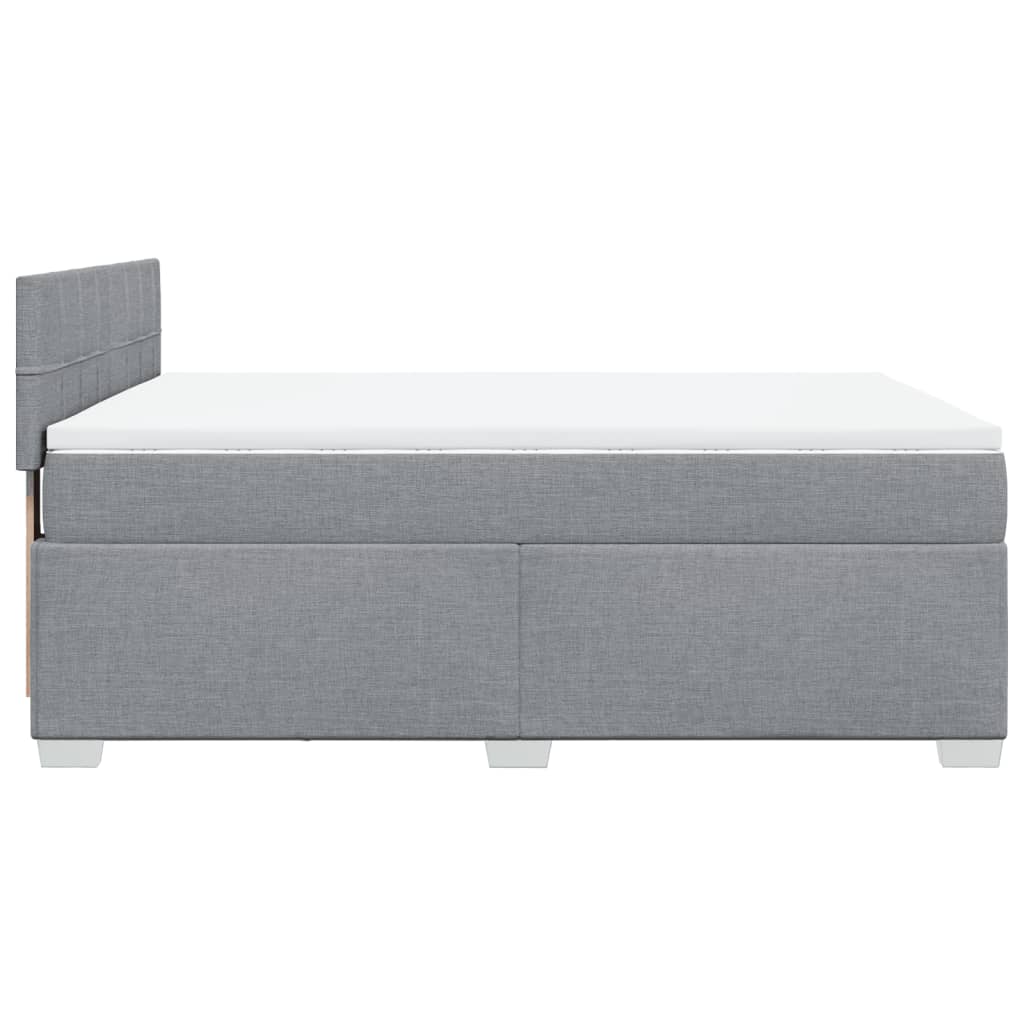 Boxspring met matras stof lichtgrijs 160x200 cm is nu te koop bij PeponiXL, paradijselijk wonen!