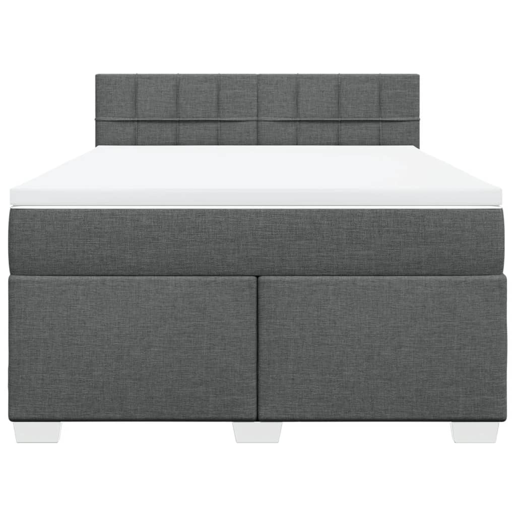 Boxspring met matras stof donkergrijs 160x200 cm is nu te koop bij PeponiXL, paradijselijk wonen!