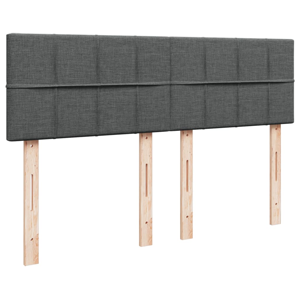 Boxspring met matras stof donkergrijs 160x200 cm is nu te koop bij PeponiXL, paradijselijk wonen!