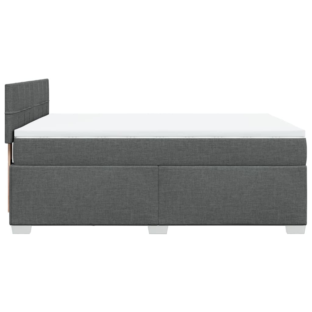 Boxspring met matras stof donkergrijs 160x200 cm is nu te koop bij PeponiXL, paradijselijk wonen!