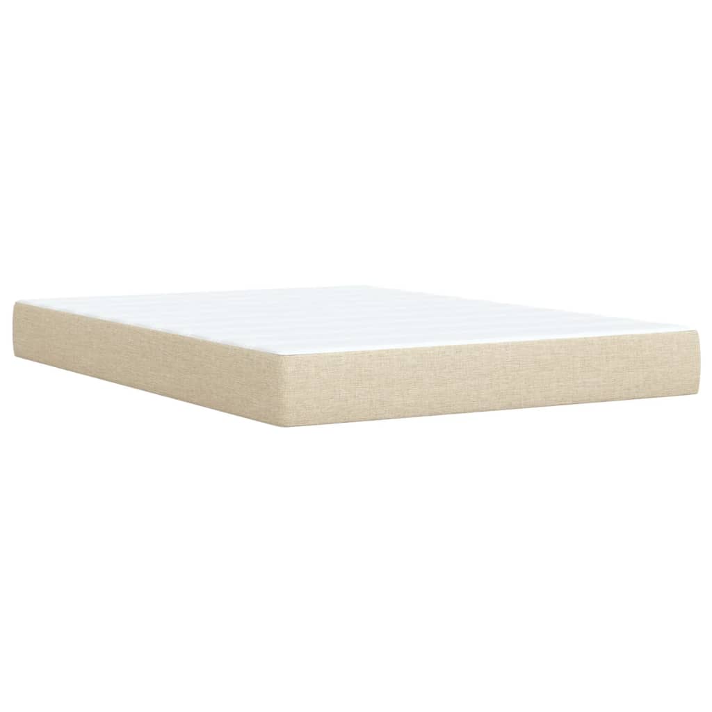 Boxspring met matras stof crèmekleurig 160x200 cm is nu te koop bij PeponiXL, paradijselijk wonen!