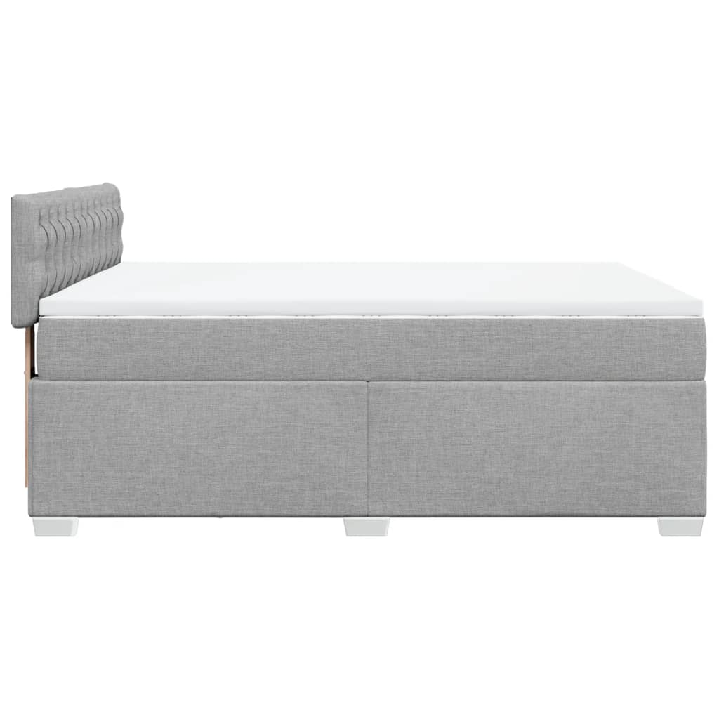 Boxspring met matras stof lichtgrijs 160x200 cm is nu te koop bij PeponiXL, paradijselijk wonen!