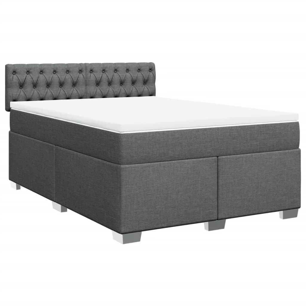 Boxspring met matras stof donkergrijs 160x200 cm is nu te koop bij PeponiXL, paradijselijk wonen!