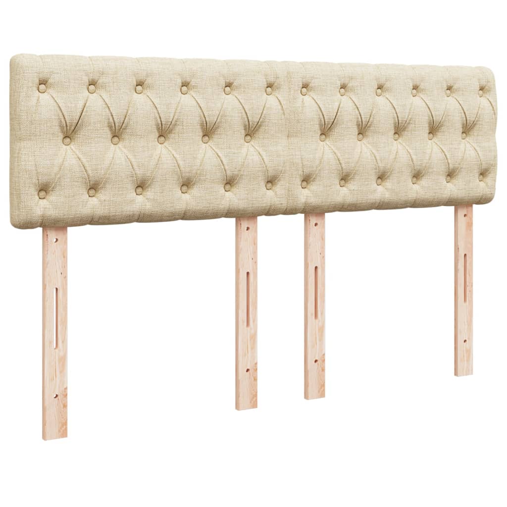 Boxspring met matras stof crèmekleurig 160x200 cm is nu te koop bij PeponiXL, paradijselijk wonen!