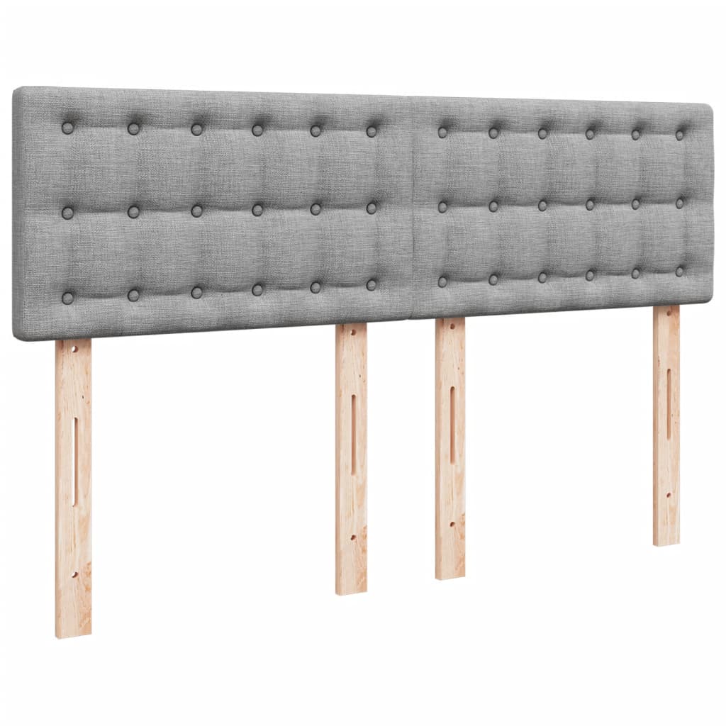 Boxspring met matras stof lichtgrijs 160x200 cm is nu te koop bij PeponiXL, paradijselijk wonen!