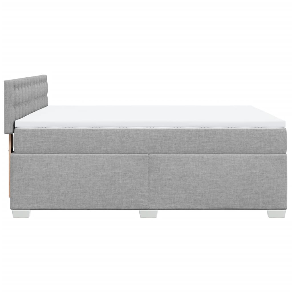 Boxspring met matras stof lichtgrijs 160x200 cm is nu te koop bij PeponiXL, paradijselijk wonen!