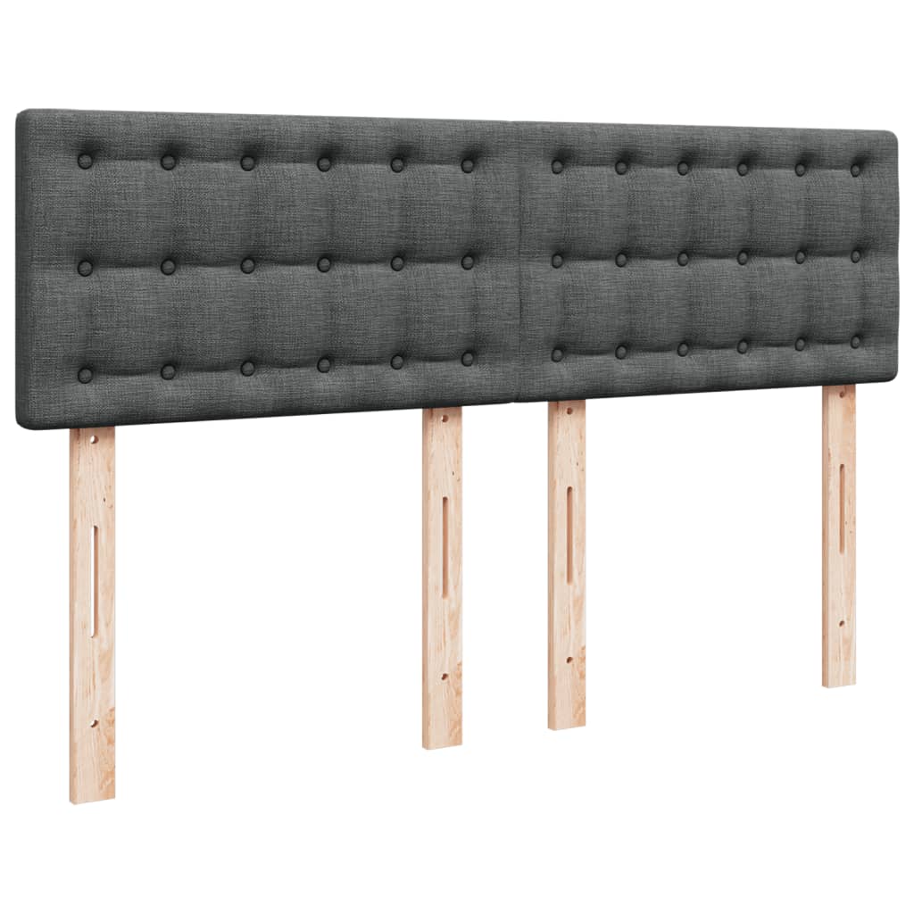Boxspring met matras stof donkergrijs 160x200 cm is nu te koop bij PeponiXL, paradijselijk wonen!