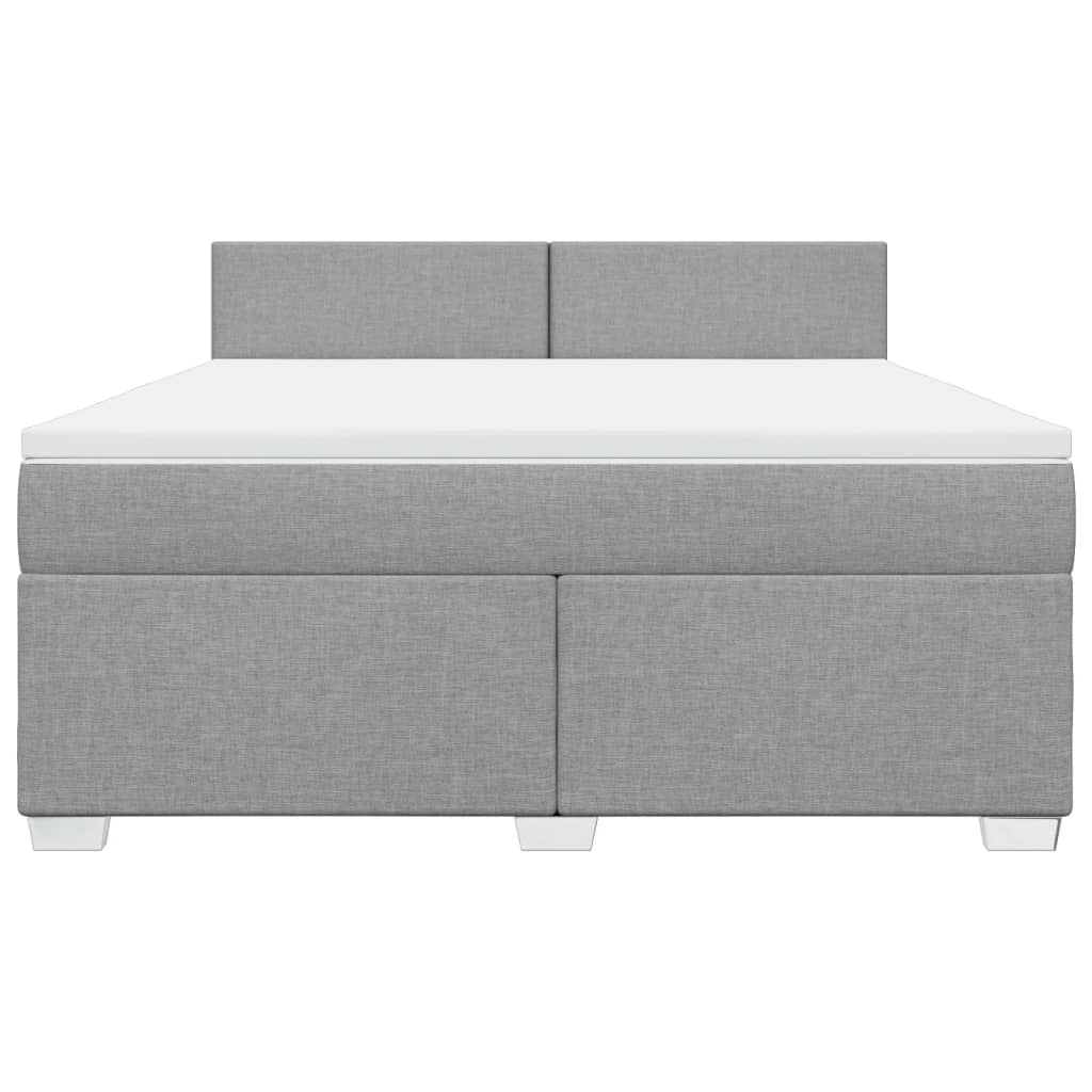 Boxspring met matras stof lichtgrijs 180x200 cm is nu te koop bij PeponiXL, paradijselijk wonen!