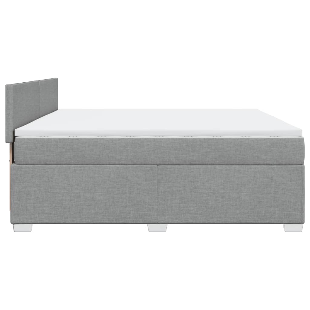 Boxspring met matras stof lichtgrijs 180x200 cm is nu te koop bij PeponiXL, paradijselijk wonen!