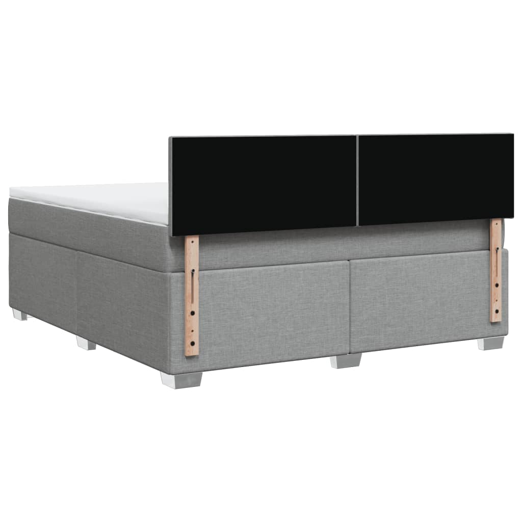 Boxspring met matras stof lichtgrijs 180x200 cm is nu te koop bij PeponiXL, paradijselijk wonen!