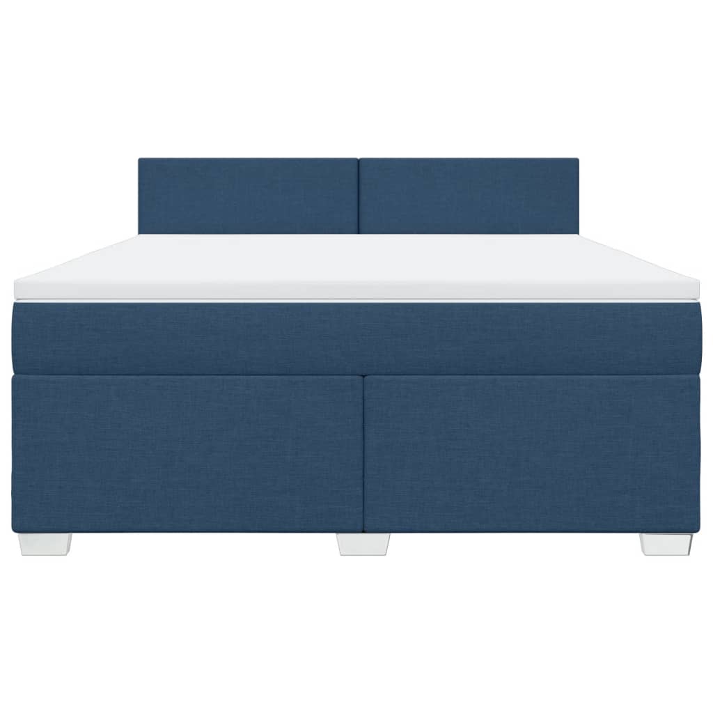Boxspring met matras stof blauw 180x200 cm is nu te koop bij PeponiXL, paradijselijk wonen!