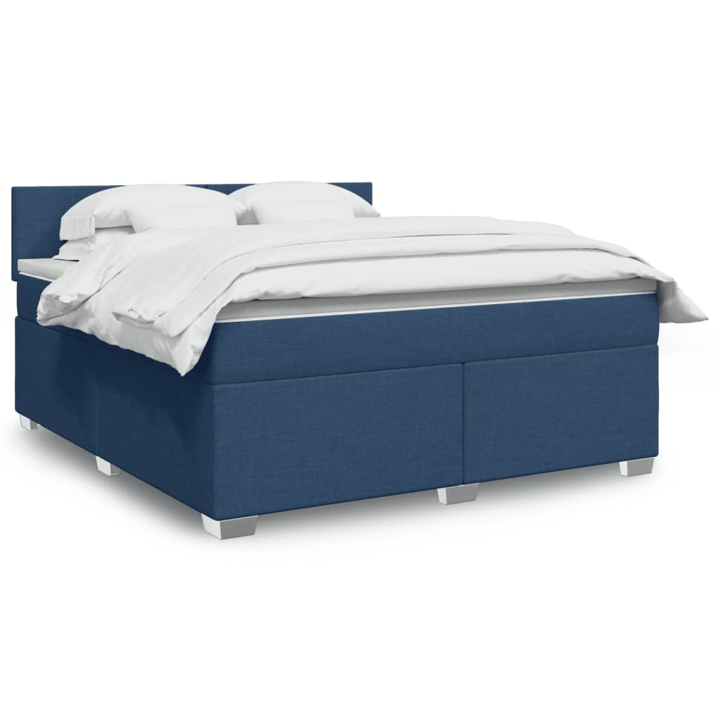 Boxspring met matras stof blauw 180x200 cm is nu te koop bij PeponiXL, paradijselijk wonen!