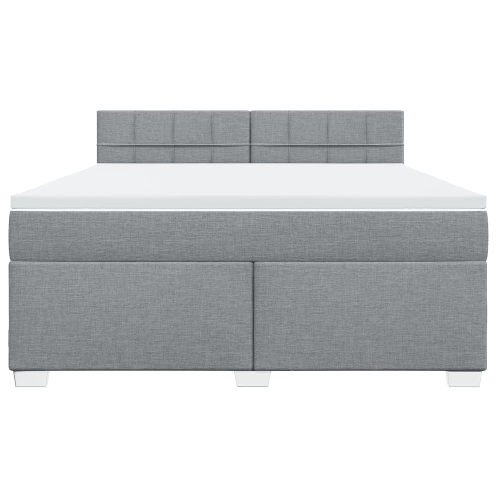 Boxspring met matras stof lichtgrijs 180x200 cm is nu te koop bij PeponiXL, paradijselijk wonen!