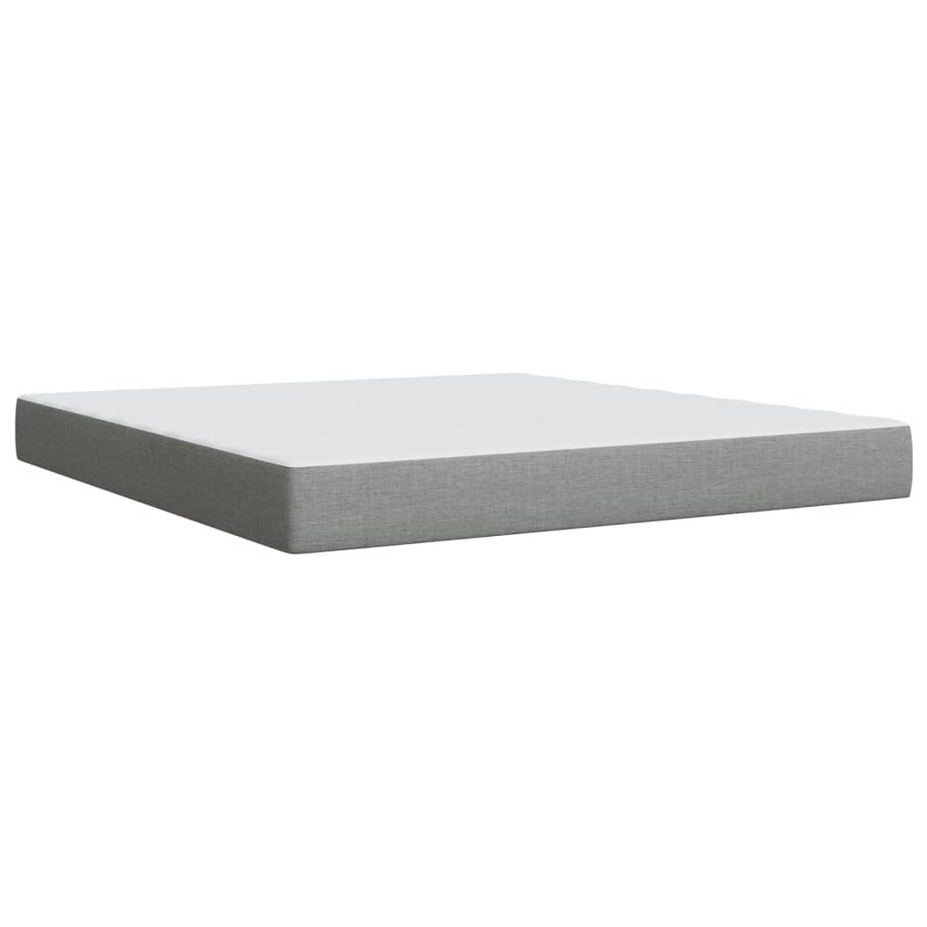 Boxspring met matras stof lichtgrijs 180x200 cm is nu te koop bij PeponiXL, paradijselijk wonen!