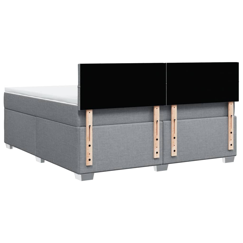 Boxspring met matras stof lichtgrijs 180x200 cm is nu te koop bij PeponiXL, paradijselijk wonen!