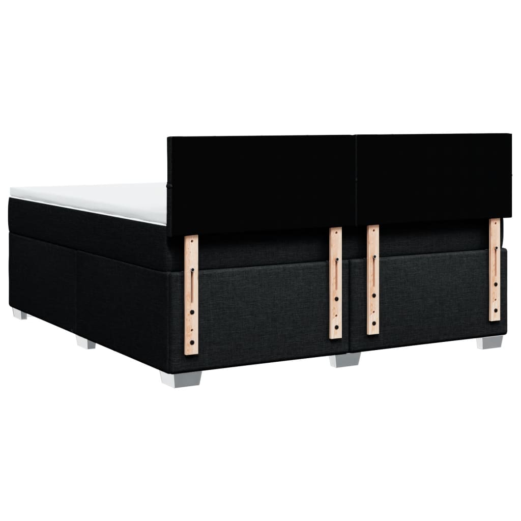 Boxspring met matras stof zwart 180x200 cm is nu te koop bij PeponiXL, paradijselijk wonen!