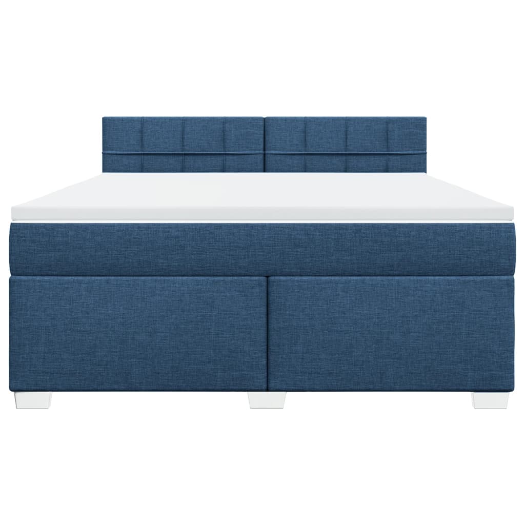 Boxspring met matras stof blauw 180x200 cm is nu te koop bij PeponiXL, paradijselijk wonen!