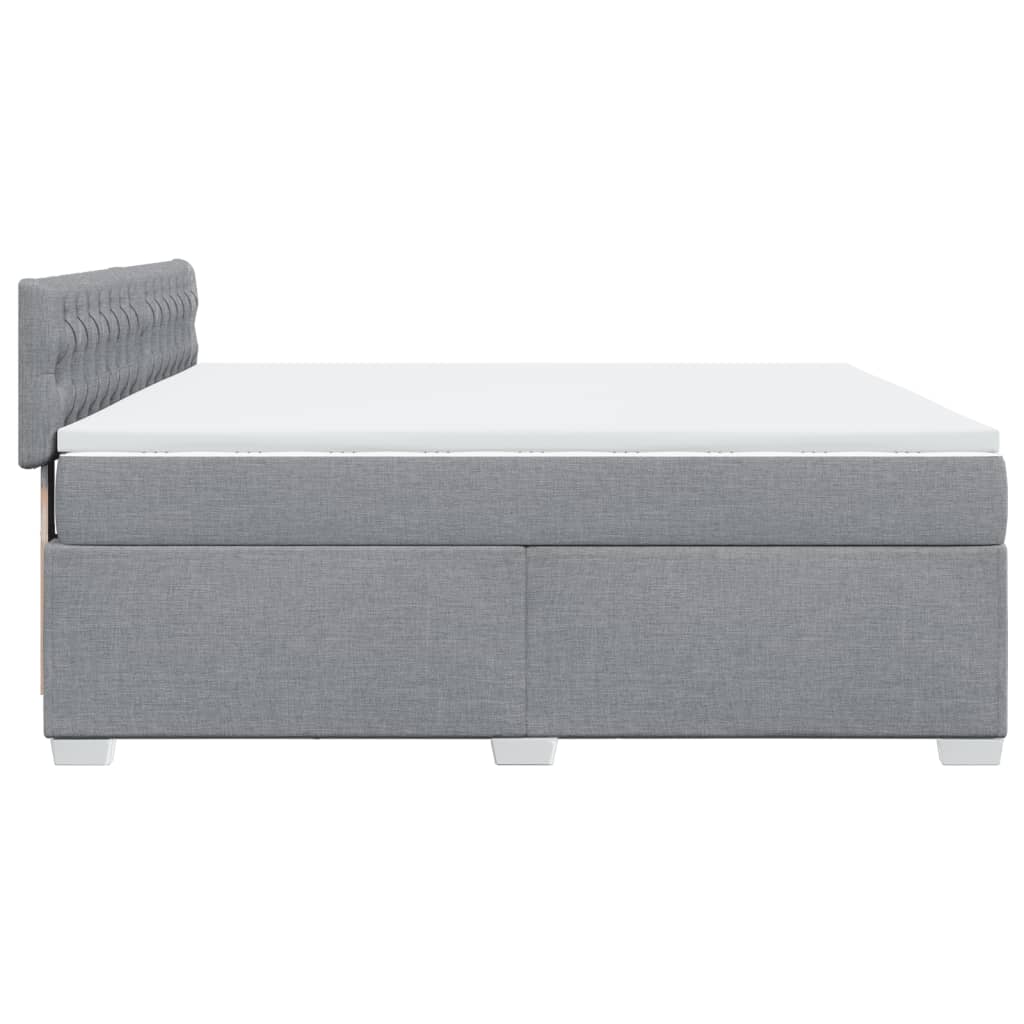 Boxspring met matras stof lichtgrijs 180x200 cm is nu te koop bij PeponiXL, paradijselijk wonen!