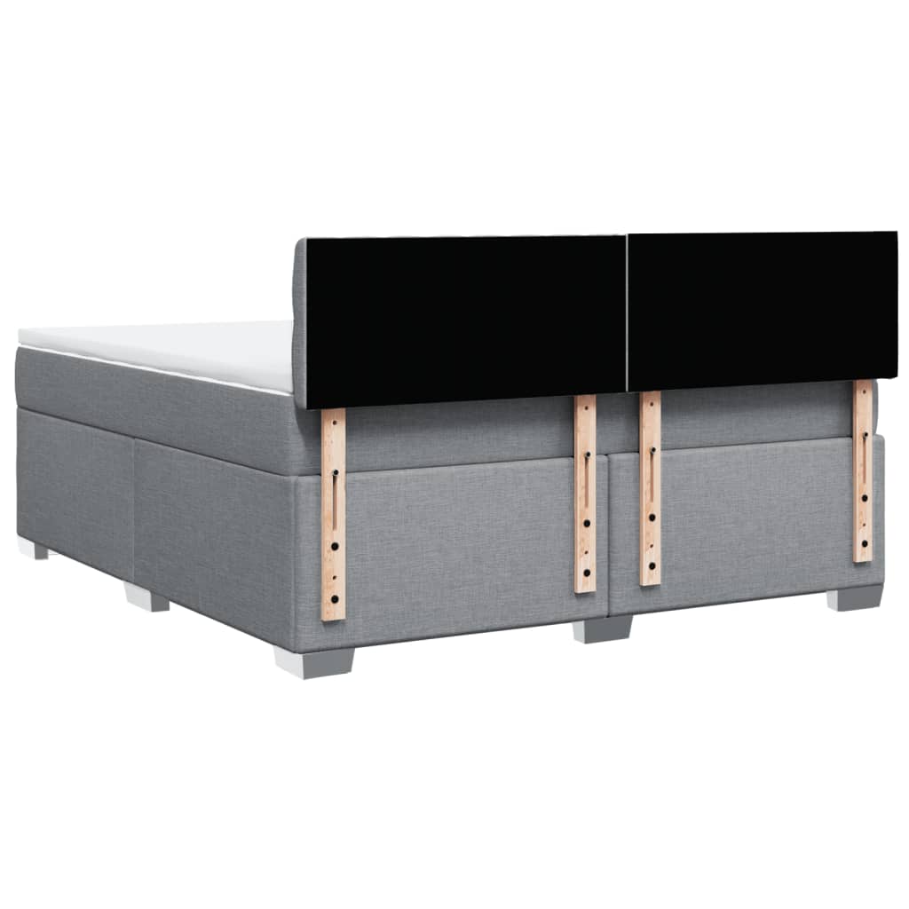 Boxspring met matras stof lichtgrijs 180x200 cm is nu te koop bij PeponiXL, paradijselijk wonen!