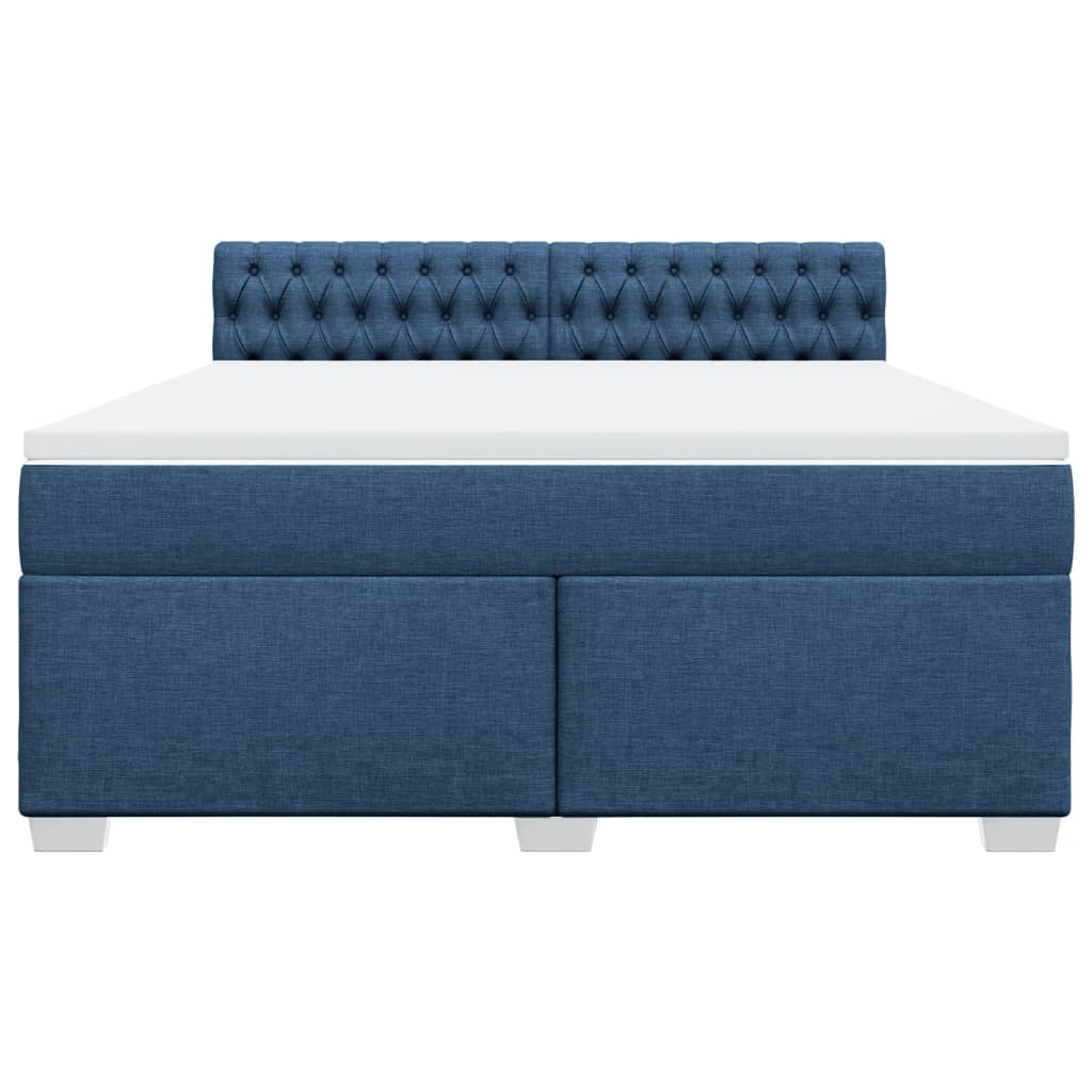 Boxspring met matras stof blauw 180x200 cm is nu te koop bij PeponiXL, paradijselijk wonen!