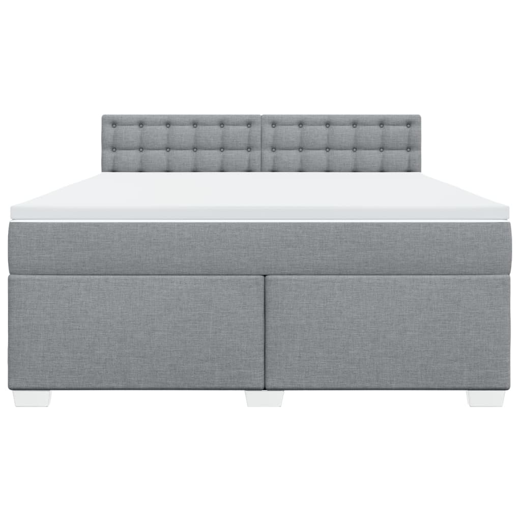 Boxspring met matras stof lichtgrijs 180x200 cm is nu te koop bij PeponiXL, paradijselijk wonen!