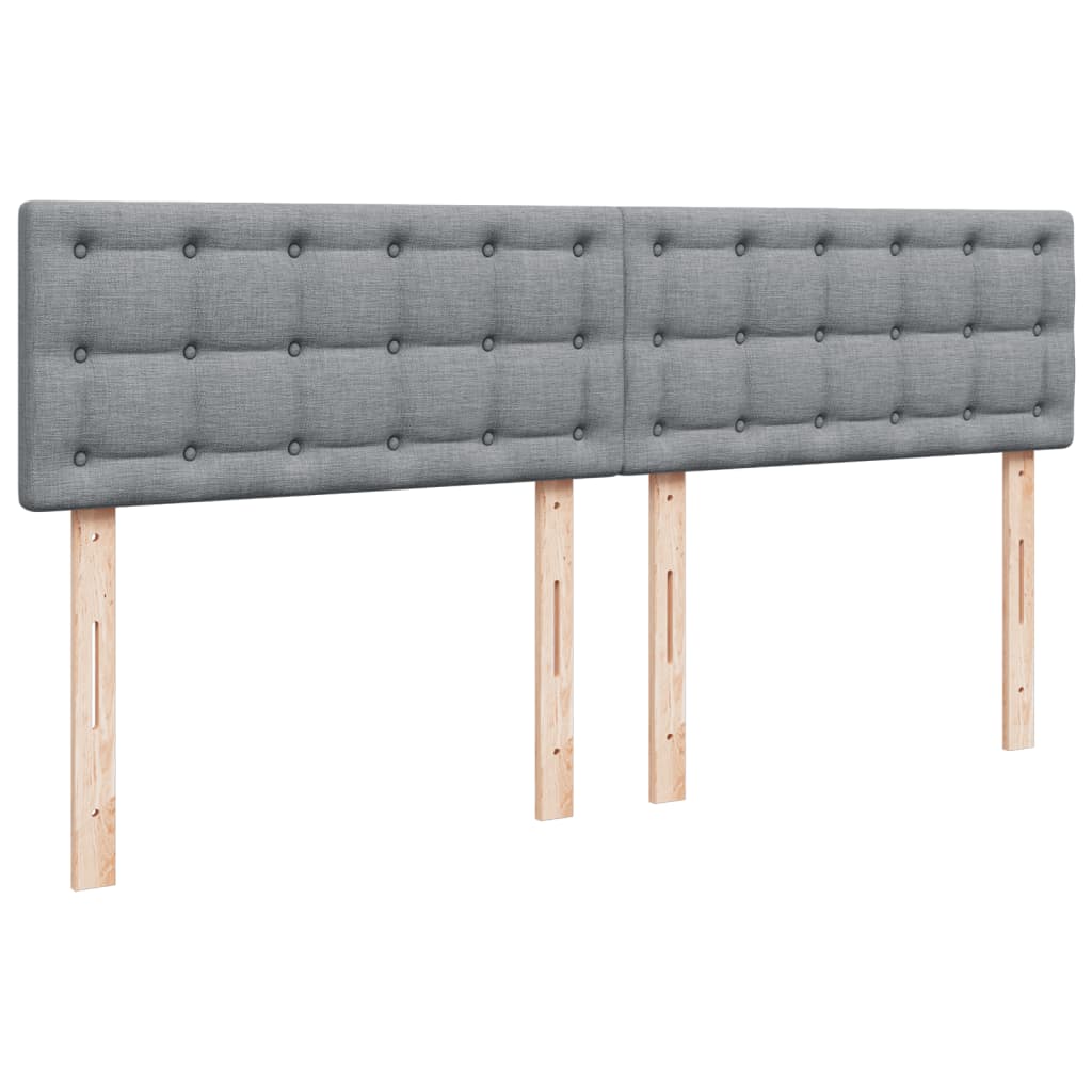 Boxspring met matras stof lichtgrijs 180x200 cm is nu te koop bij PeponiXL, paradijselijk wonen!
