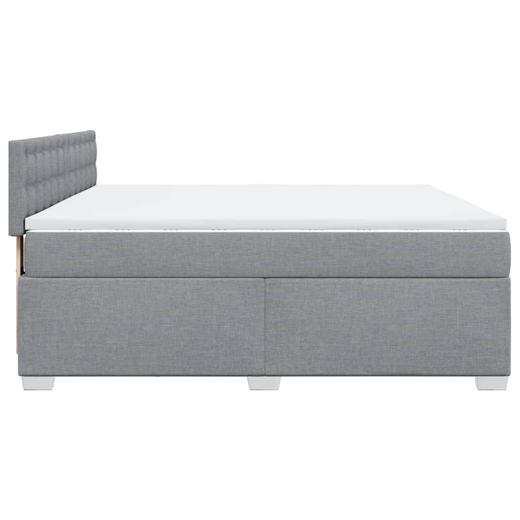 Boxspring met matras stof lichtgrijs 180x200 cm is nu te koop bij PeponiXL, paradijselijk wonen!