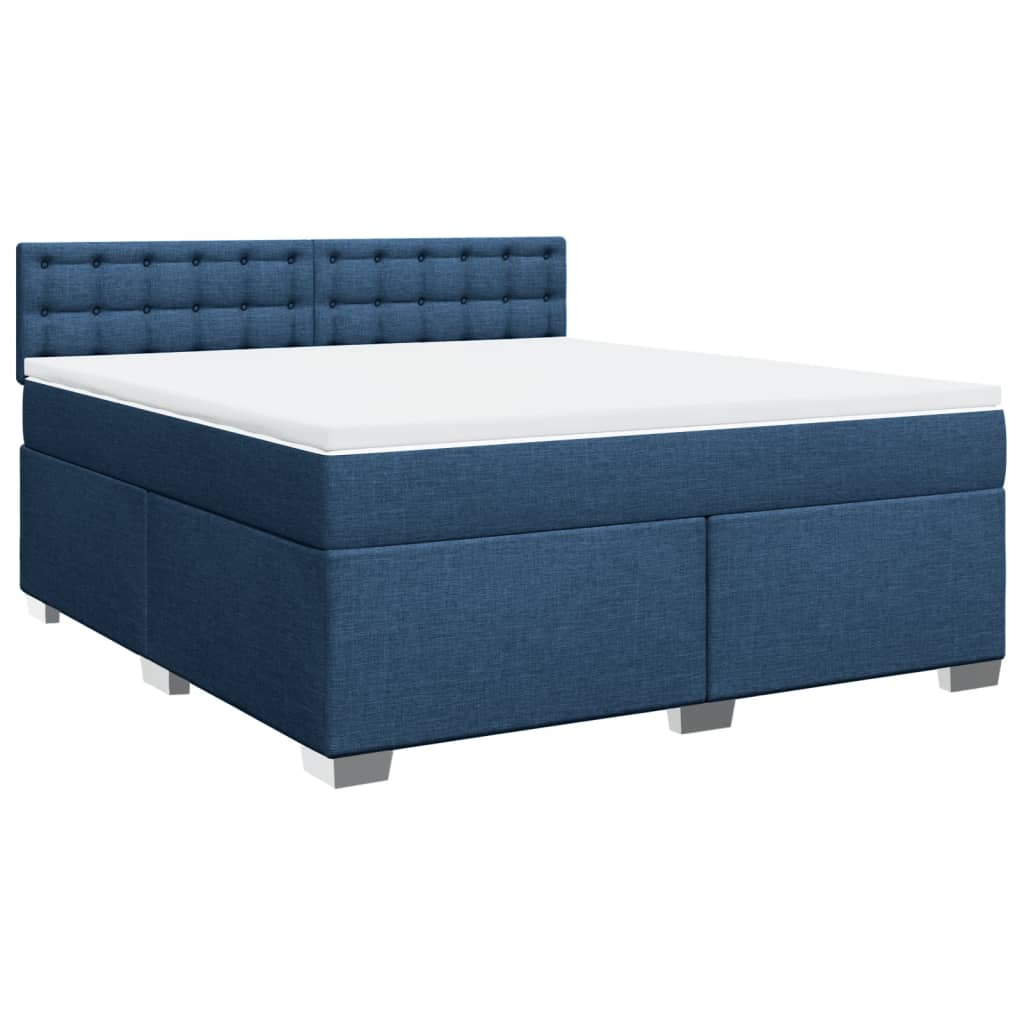 Boxspring met matras stof blauw 180x200 cm is nu te koop bij PeponiXL, paradijselijk wonen!
