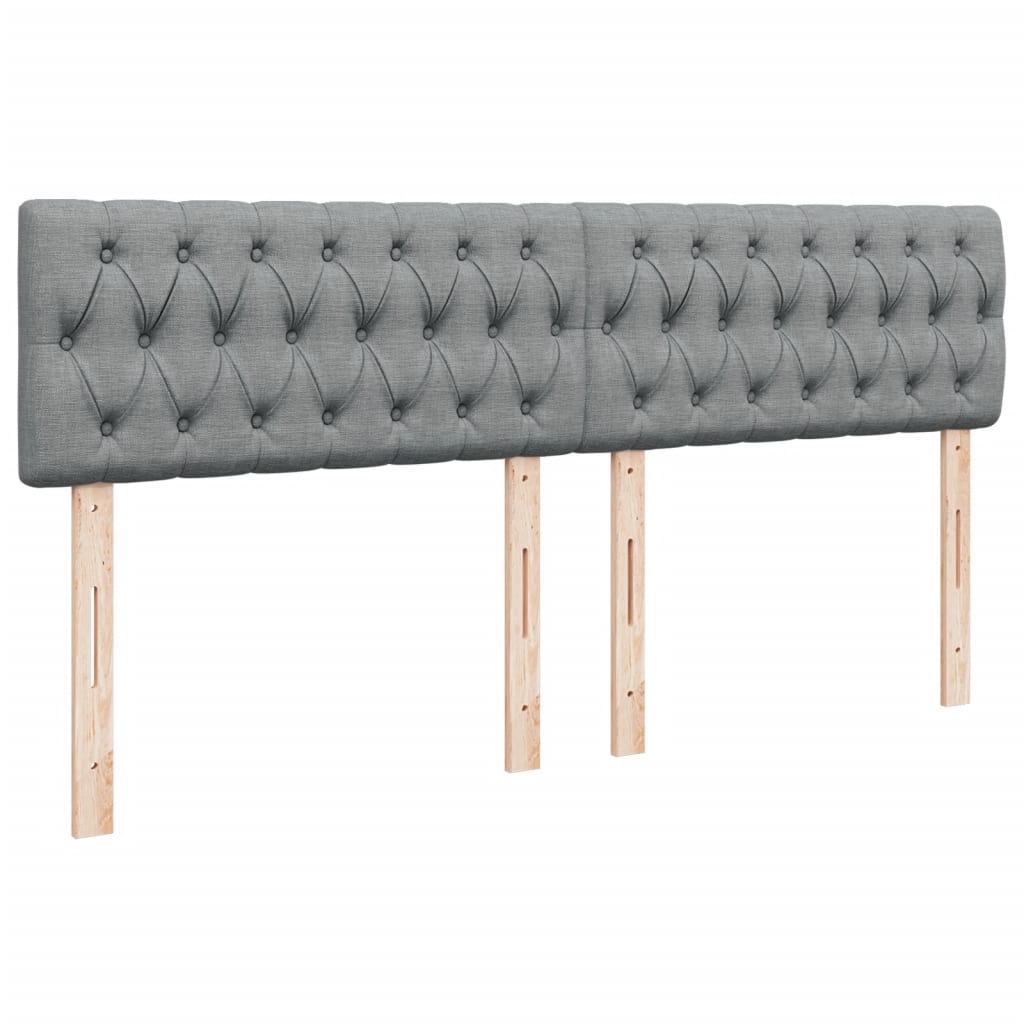 Boxspring met matras stof lichtgrijs 200x200 cm is nu te koop bij PeponiXL, paradijselijk wonen!