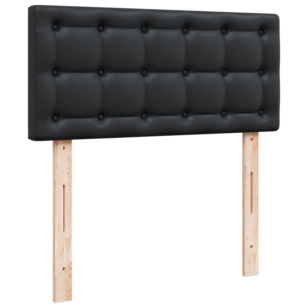 Boxspring met matras kunstleer zwart 90x200 cm is nu te koop bij PeponiXL, paradijselijk wonen!