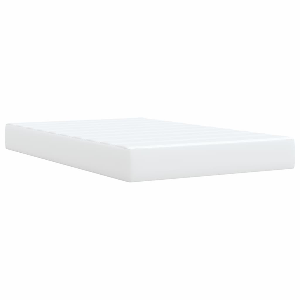 Boxspring met matras kunstleer wit 120x190 cm is nu te koop bij PeponiXL, paradijselijk wonen!