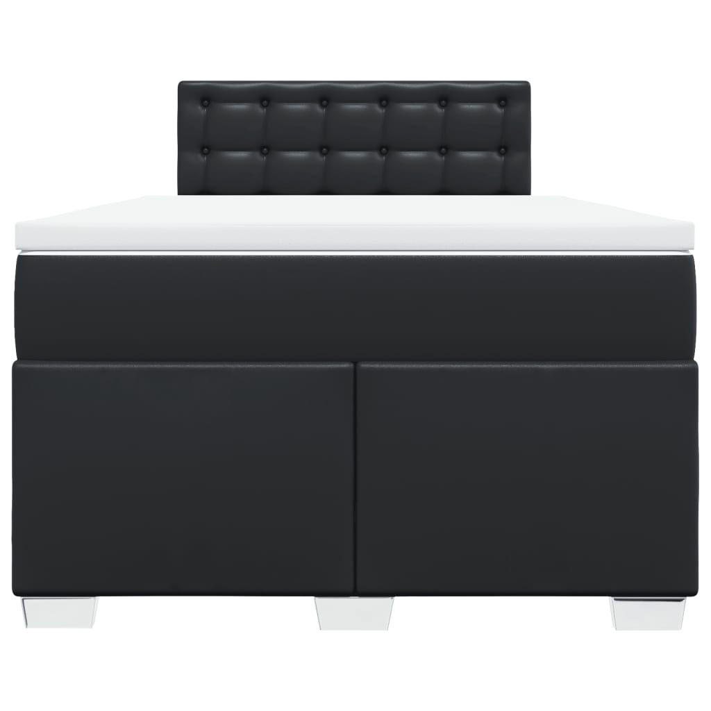 Boxspring met matras kunstleer zwart 120x200 cm is nu te koop bij PeponiXL, paradijselijk wonen!